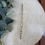 14K Altın Kaplama Baget Taşlı Oval Bileklik (17+2 cm)