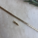 14K Altın Kaplama Çift Sıra Mini Yıldızlı Bileklik (17+2cm)