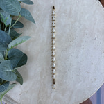 14K Altın Kaplama Dikdörtgen Üçgen Detaylı Taşlı Bileklik (17+2 cm)