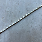 14K Altın Kaplama Kareli Taşlı Bileklik (17+2 cm)