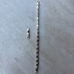 14K Altın Kaplama Kareli Taşlı Bileklik (17+2 cm)
