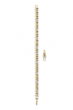 14K Altın Kaplama Markiz Model Taşlı Bileklik (17+2 cm)