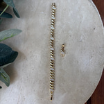 14K Altın Kaplama Markiz Model Taşlı Bileklik (17+2 cm)