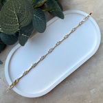 14K Altın Kaplama Mini Yıldız Taşlı Zarif Bileklik (17+2 cm)