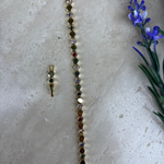14K Altın Kaplama Renkli Taşlı Petek Model Bileklik (17+2 cm)
