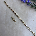 14K Altın Kaplama Renkli Taşlı Yıldız Bileklik (17+2 cm)
