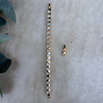 14K Altın Kaplama Taşlı Üçgen Bileklik (17+2 cm)