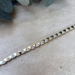 14K Altın Kaplama Taşlı Üçgen Bileklik (17+2 cm)