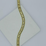 14K Mzel Seri Ortası Taşlı Boğumlu Gold Bileklik (17+2 cm)