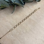 14K Özel Seri Altıgen İnce Zincir Bileklik (17+3 cm)