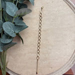 14K Özel Seri Altıgen İnce Zincir Bileklik (17+3 cm)