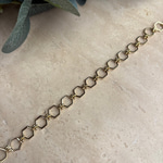 14K Özel Seri Altıgen İnce Zincir Bileklik (17+3 cm)