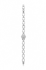 14K Özel Seri Altıgen Taşlı Silver Bileklik