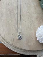 14K Özel Seri Ay Yıldızlı Zarif Kolye (Silver)