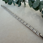 14K Özel Seri Boğumlu Gömme Taşlı Bileklik (17+2 cm)
