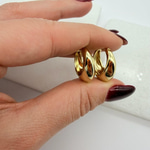 14K Özel Seri Bombeli Gold Küpe