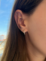 14K Özel Seri Çift Görünümlü Küpe