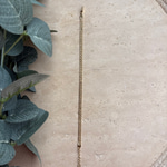 14K Özel Seri Çift Sıra İnce Zincir Bileklik (17+5 cm)