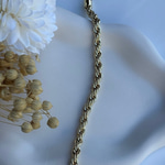 14K Özel Seri Çift Zincir Burgu Bileklik (18 cm )
