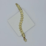 14K Özel Seri Çizgi Görünümlü Taşlı Bileklik (17+2 cm)