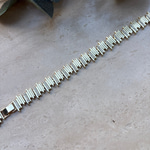 14K Özel Seri Çizgi Görünümlü Taşlı Bileklik (17+2 cm)