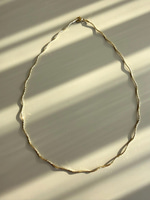 14K Özel Seri Dalgalı İnce Choker Kolye