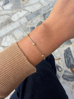 14K Özel Seri Dorika Detaylı İnce Bileklik