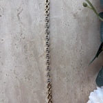 14K Özel Seri Düğme Model Taşlı Zarif Bileklik (17+3 cm)