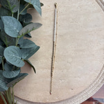 14K Özel Seri Gold Boncuk Detaylı İncili Bileklik (17+3 cm)