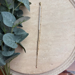 14K Özel Seri Gold Boncuk Detaylı İncili Bileklik (17+3 cm)