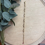 14K Özel Seri Halkalı Ataş Zincir Bileklik (17+5 cm)