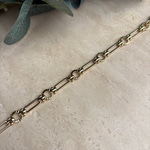 14K Özel Seri Halkalı Ataş Zincir Bileklik (17+5 cm)