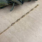 14K Özel Seri Halkalı Ataş Zincir Bileklik (17+5 cm)