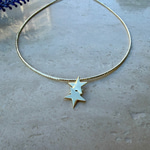 14K Özel Seri İkili Yıldız Uçlu Yumuşak Choker
