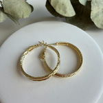 14K Özel Seri İşçilikli Halka Küpe 