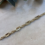 14K Özel Seri Kalın Sekizgen Zincir Bileklik (17+3 cm)