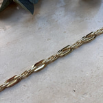 14K Özel Seri Kalın Sekizgen Zincir Bileklik (17+3 cm)