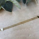 14K Özel Seri Kalp Detaylı Gold Zincir Bileklik (17+3 cm)