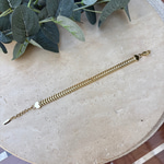 14K Özel Seri Kalp Detaylı Gold Zincir Bileklik (17+3 cm)