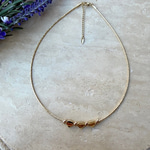 14K Özel Seri Kalp ve Damla Charmlı Yumuşak Choker