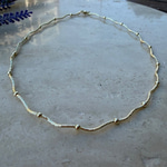 14K Özel Seri Kıvrımlı Top Detaylı Yumuşak Choker