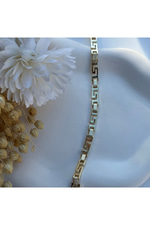 14K Özel Seri Labirent Model Zincir Bileklik (Gold) (17+2 cm)