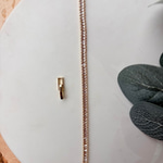 14K Özel Seri Mini Baget Taşlı Tamtur Bileklik (17+2 cm)