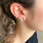 14K Özel Seri Mini Kelebek Küpe