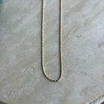 14K Özel Seri Minimal Silindir Boncuk Zincir Kolye 