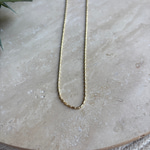 14K Özel Seri Minimal Silindir Boncuk Zincir Kolye 