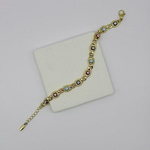 14K Özel Seri Nazar Boncuklu Zincir Bileklik (19+3 cm)