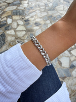 14K Özel Seri Örgü Model Silver Bileklik (17+2 cm)