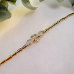 14K Özel Seri Ortası Halkalı Yılan Model Bileklik (17+2 cm)