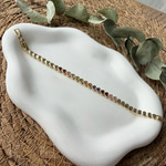 14K Özel Seri Ortası Renkli Taşlı Kalpli Bileklik (17+2 cm)
